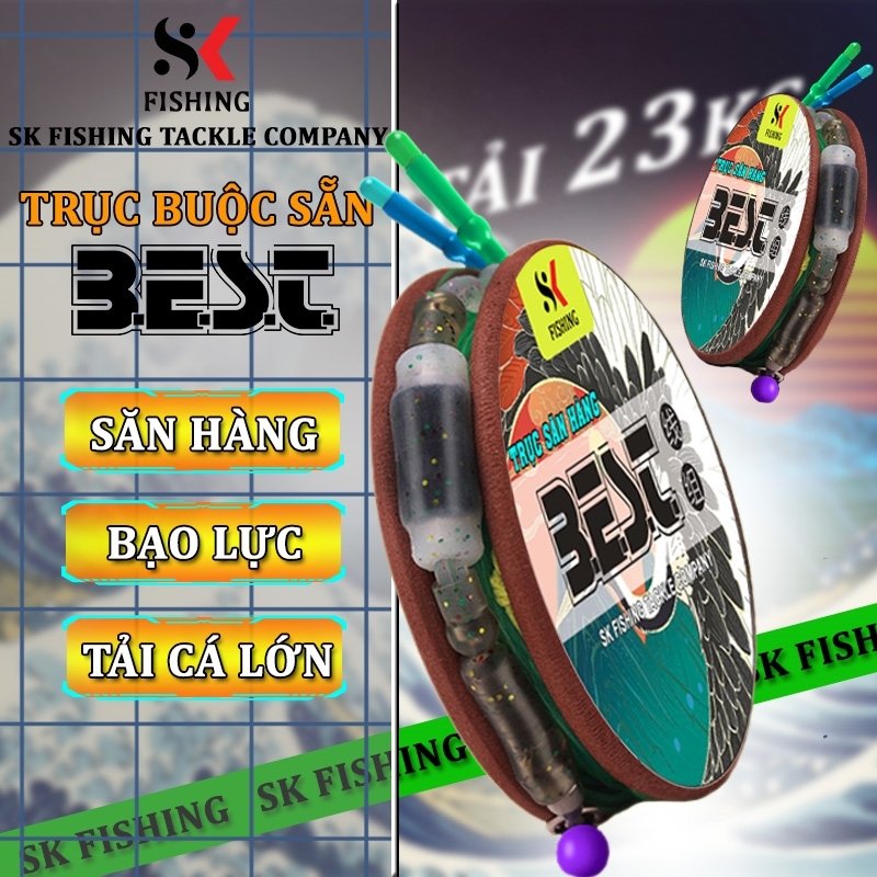 Dây Trục Săn Hàng, Trục Buộc Sẵn BEST Thương Hiệu SK FISHING Chuyên Câu Đài Cao Cấp